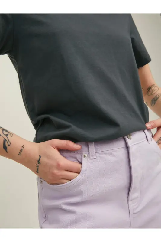 Jack Jones Organıc Basıc Tişört 12156101-Gri - 7