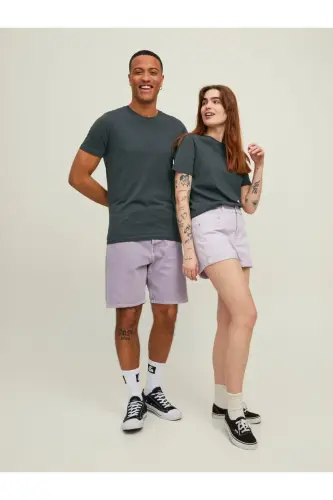 Jack Jones Organıc Basıc Tişört 12156101 - Gri - JACK & JONES (1)
