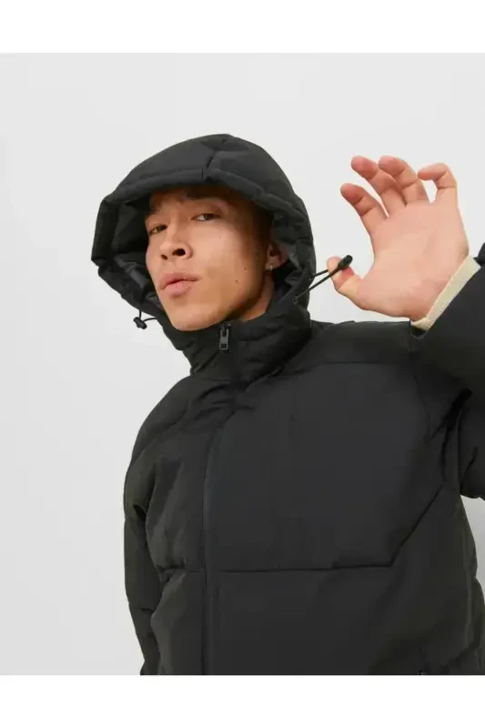 Jack Jones Otto Puffer Erkak Mont-Black - 3