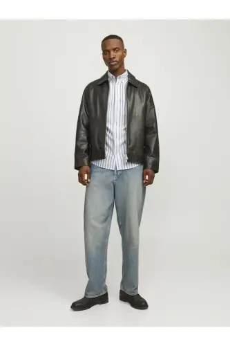 Jack Jones Oxford Erkek Gömlek 12182486-Ensign Blue - 3