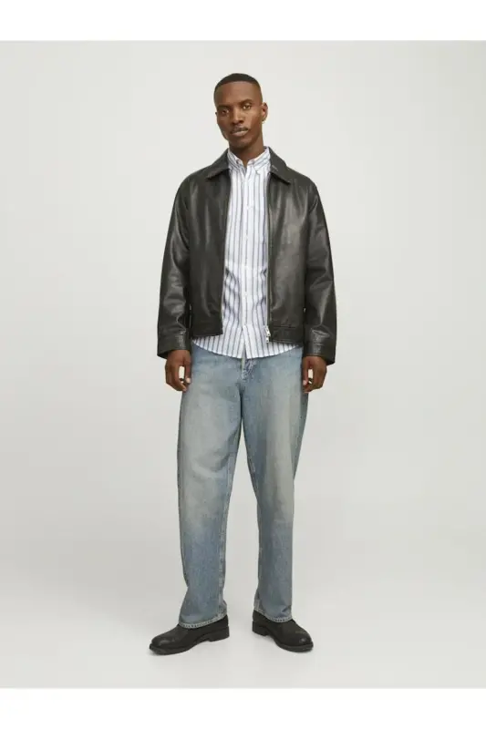 Jack Jones Oxford Erkek Gömlek 12182486-Ensign Blue - 4