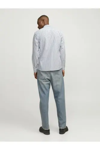 Jack Jones Oxford Erkek Gömlek 12182486-Ensign Blue - 8