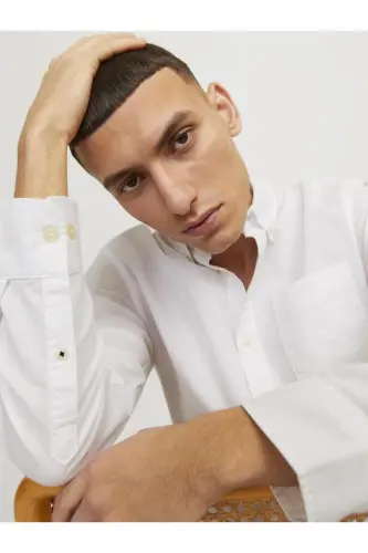 Jack Jones Oxfort Erkak Ko'ylak 12182486-OQ - 4
