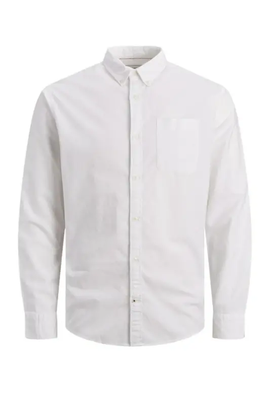 Jack Jones Oxfort Erkek Gömlek 12182486-BEYAZ - JACK & JONES