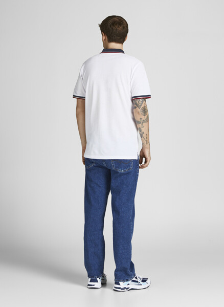 Jack & Jones Plain Broken White Men's Polo T-Shirt - 4