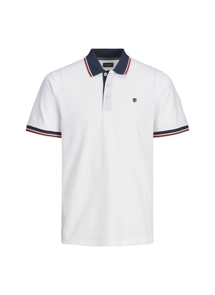 Jack & Jones Plain Broken White Men's Polo T-Shirt - 6