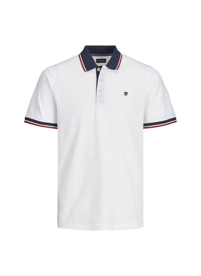 Jack & Jones Plain Broken White Men's Polo T-Shirt - 6