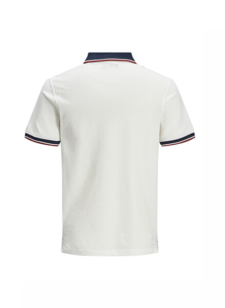 Jack & Jones Plain Broken White Men's Polo T-Shirt - 7