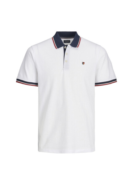 Jack & Jones Plain Broken White Men's Polo T-Shirt - 14