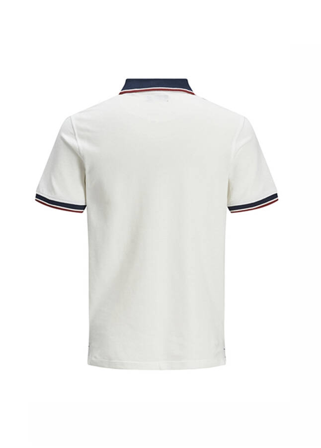 Jack & Jones Plain Broken White Men's Polo T-Shirt - 15