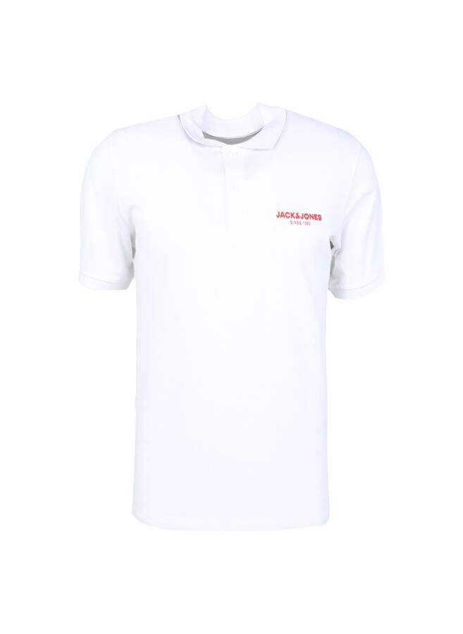 Jack & Jones Polo Collar White Men's T-Shirt - 1