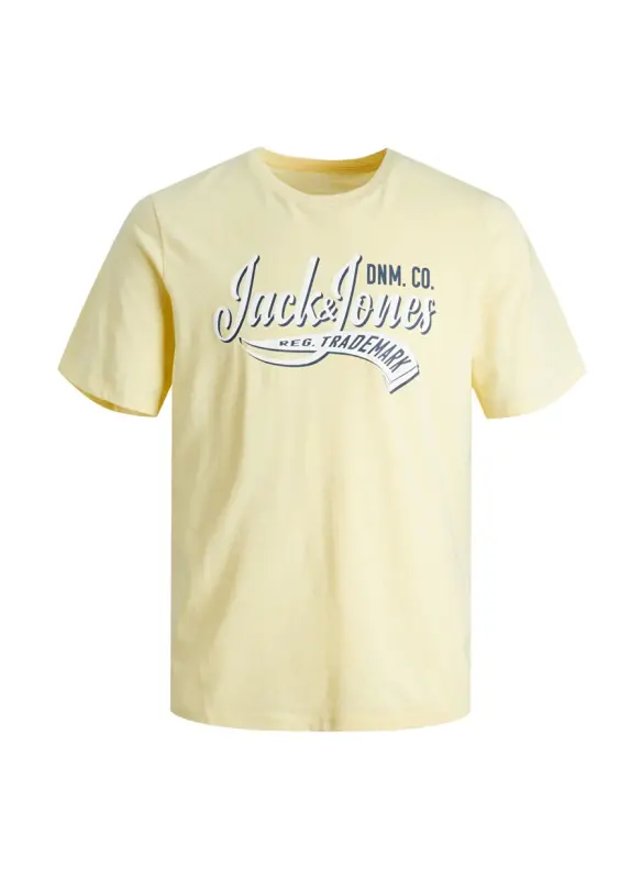 Jack & Jones Printed Yellow Men's T-Shirt JJELOGO TEE SS NECK 2 COL 23/24 NOO - 1