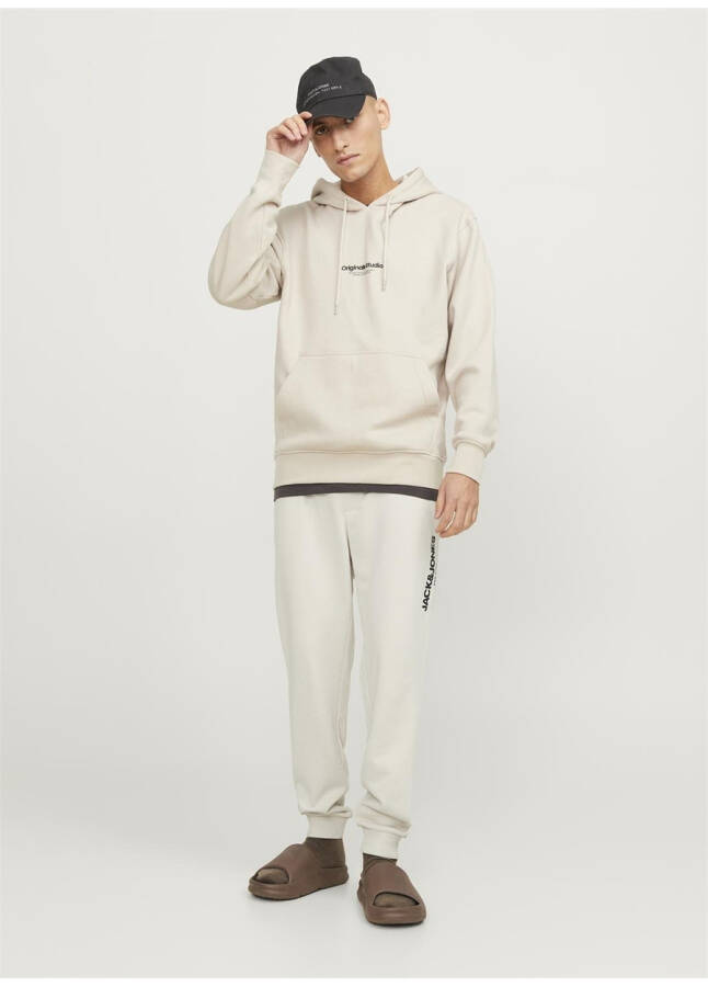 Jack & Jones Regular Fit krem rangli erkaklar uchun sport shim JPSTGORDON JJGALE SWEAT PANTS NAF - 24