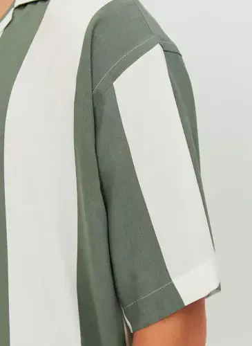 Jack & Jones Relaxed Haki Erkak Ko'ylak JCOJEFF AOP RESORT SHIRT SS RELAX L - 4