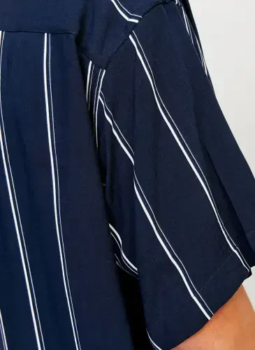 Jack & Jones Relaxed Navy Blue Men's Shirt JCOJEFF AOP RESORT SHIRT SS RELAX L - 5