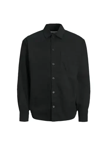 Jack & Jones Relaxed Qora Erkaklar Ko'ylagi JCOCOLLECTIVE ZAC OVERSHIRT LS SN - 1