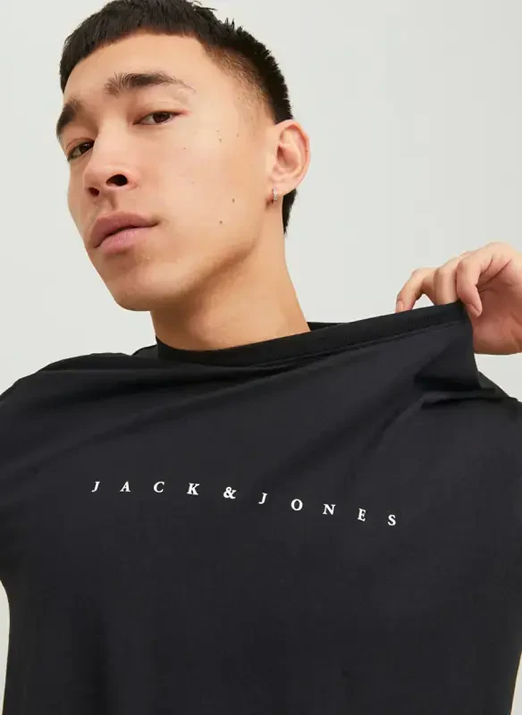Jack & Jones Round Neck Black Men's T-Shirt JJESTAR JJ TEE SS NOOS - JACK & JONES