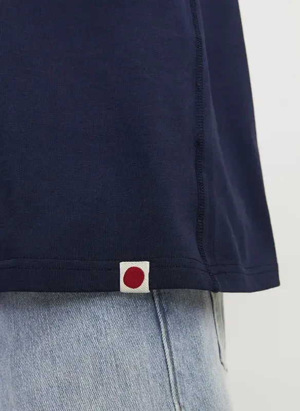 Jack & Jones Round Neck Navy Blue Men's T-Shirt RDDODIS TEE S/S CREW NECK SN - JACK & JONES
