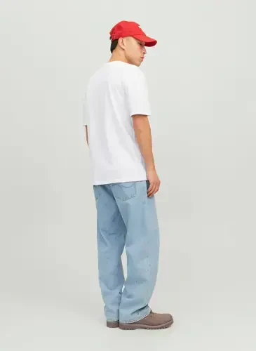 Jack & Jones Round Neck White Men's T-Shirt JJESTAR JJ TEE SS NOOS - 3
