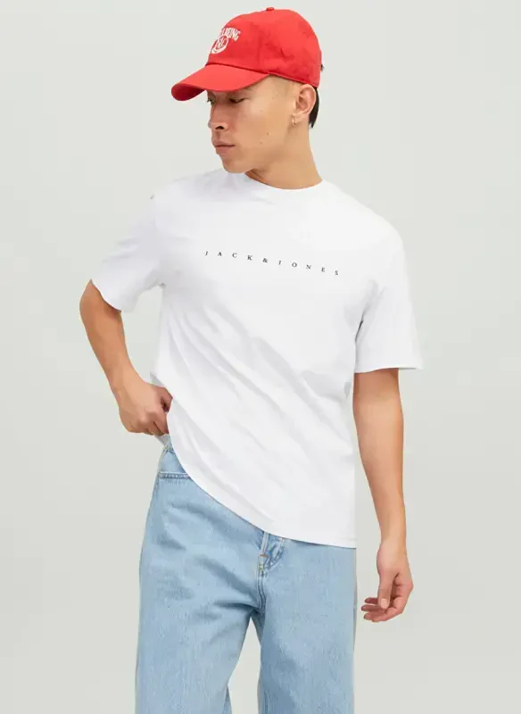 Jack & Jones Round Neck White Men's T-Shirt JJESTAR JJ TEE SS NOOS - 6