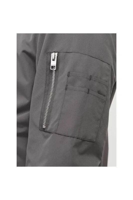 Jack & Jones Rush Erkak Kulrang Kurtka (12165203-CLK)-Castlerock - 6
