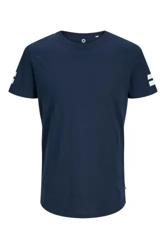 Jack Jones Sergeant Logo Erkek Tişört Lacivert - Lacivert-Sergeant - 3