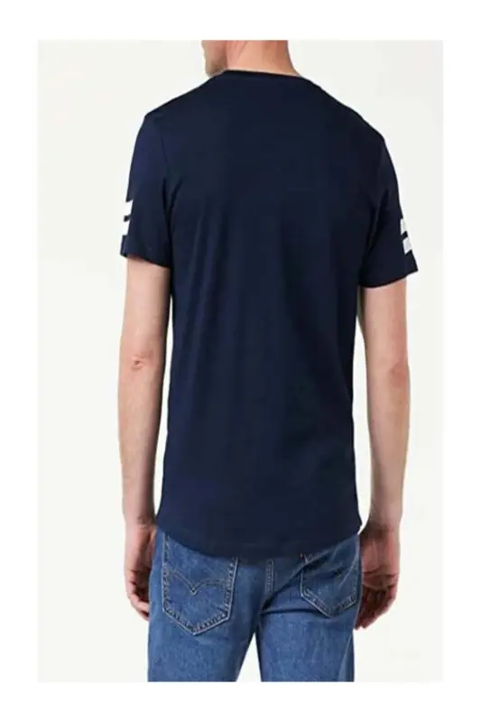 Jack Jones Sergeant Logo Erkek Tişört Lacivert - Lacivert-Sergeant - 5
