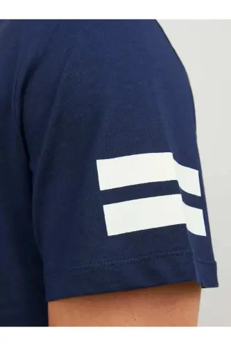 Jack Jones Sergeant Logo Erkek Tişört Lacivert - Lacivert-Sergeant - 6