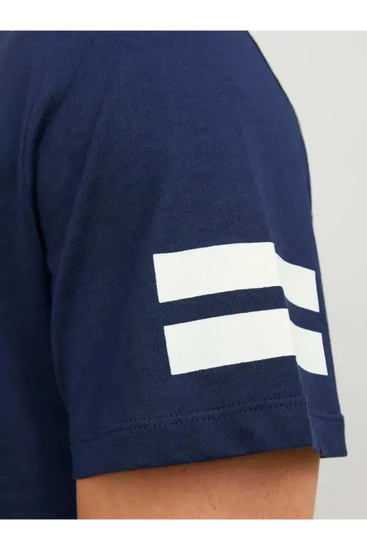 Jack Jones Sergeant Logo Erkek Tişört Lacivert - Lacivert-Sergeant - 6