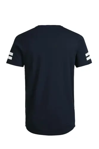 Jack Jones Sergeant Logo Erkek Tişört Lacivert - Lacivert-Sergeant - 7