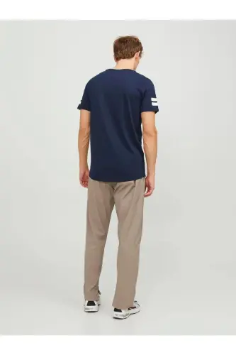 Jack Jones Sergeant Logo Erkek Tişört Lacivert - Lacivert-Sergeant - 8