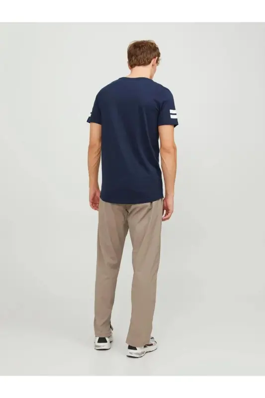 Jack Jones Sergeant Logo Erkek Tişört Lacivert - Lacivert-Sergeant - 8