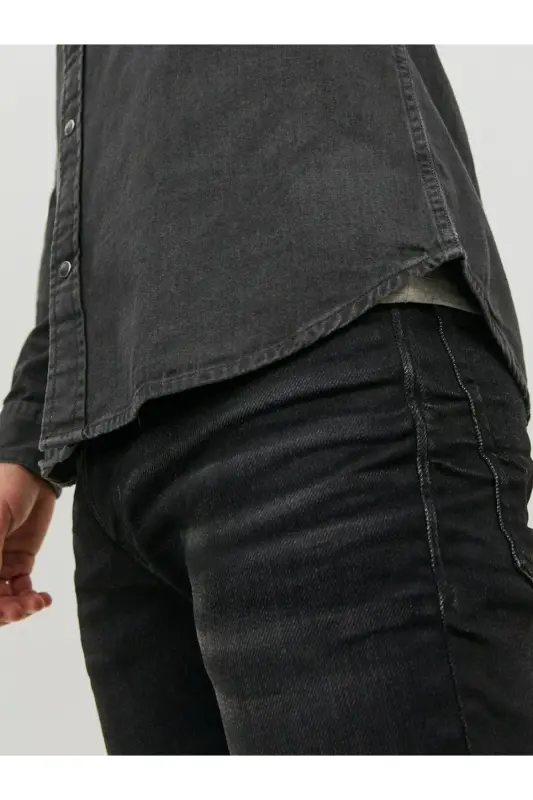 Jack Jones Sheridan Men's Denim Shirt 12138115 - ANTHRACITE - 2