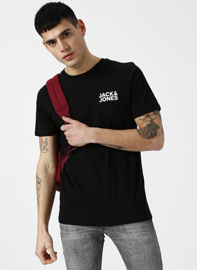 Jack & Jones Siyah Erkek T-Shirt 12151955 - 1