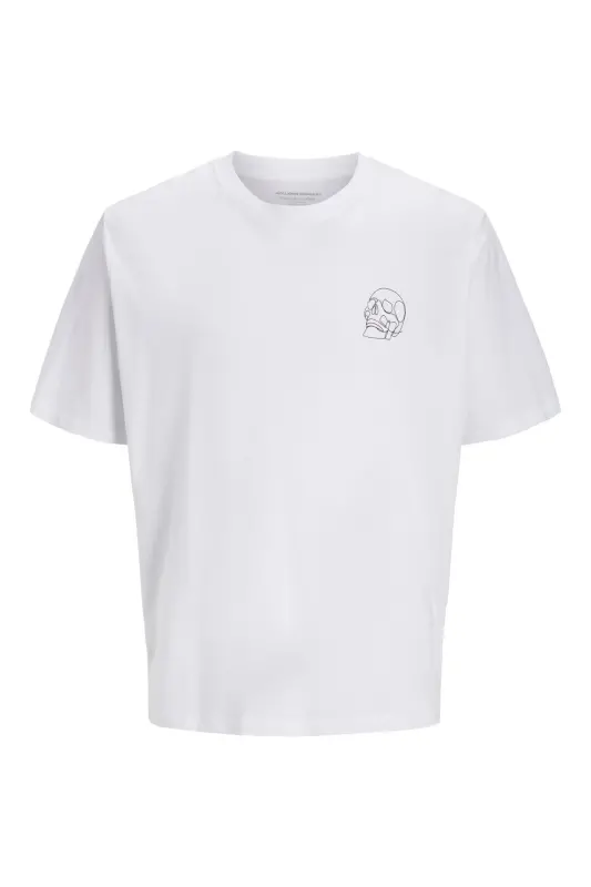 Jack Jones Skull Logo Men's T-Shirt White-White - 2