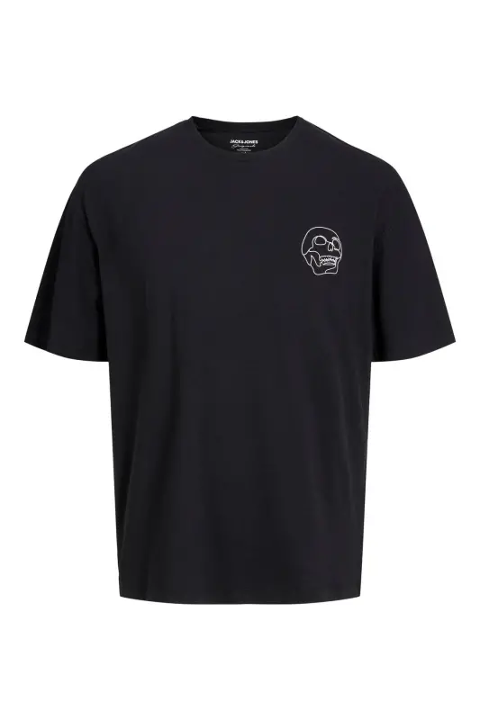 Jack Jones Skull Logo Мужская Футболка Черный-Черный - 2