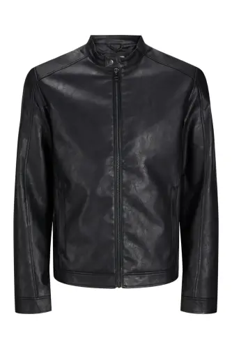 Jack & Jones Slim Fit Qora Erkaklar Teri Ko'ylagi - 5