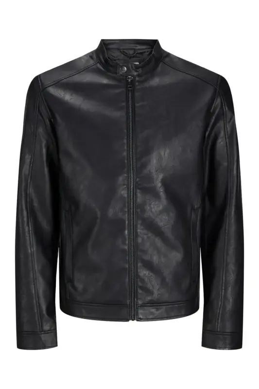 Jack & Jones Slim Fit Qora Erkaklar Teri Ko'ylagi - 5