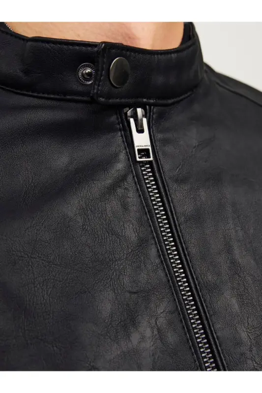 Jack & Jones Slim Fit Qora Erkaklar Teri Ko'ylagi - 8