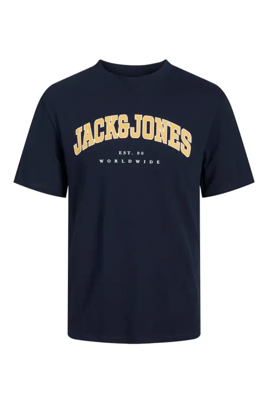 Jack Jones Slogan Logo Erkaklar futbolkasi To'q ko'k-Navy - 2