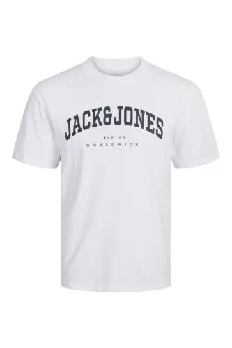 Jack Jones Slogan Logo Erkek Tişört White - White-Slogan - Jack & Jones (1)