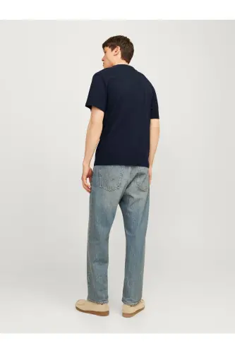 Jack Jones Slogan Logo Men's T-Shirt Navy-Navy - 5