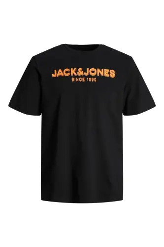 Jack Jones Snorkle Tee Ss Crew Neck Fst Erkek Siyah Tshirt 12238844-02 - Siyah 