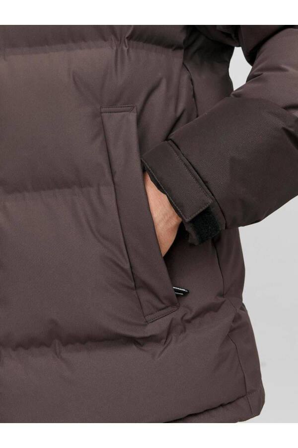 Jack Jones Twıce Techıncal Puffer Erkek Mont 12238881 - Kahve - 3