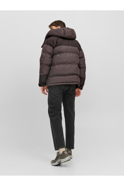 Jack Jones Twıce Techıncal Puffer Erkek Mont 12238881 - Kahve - 5