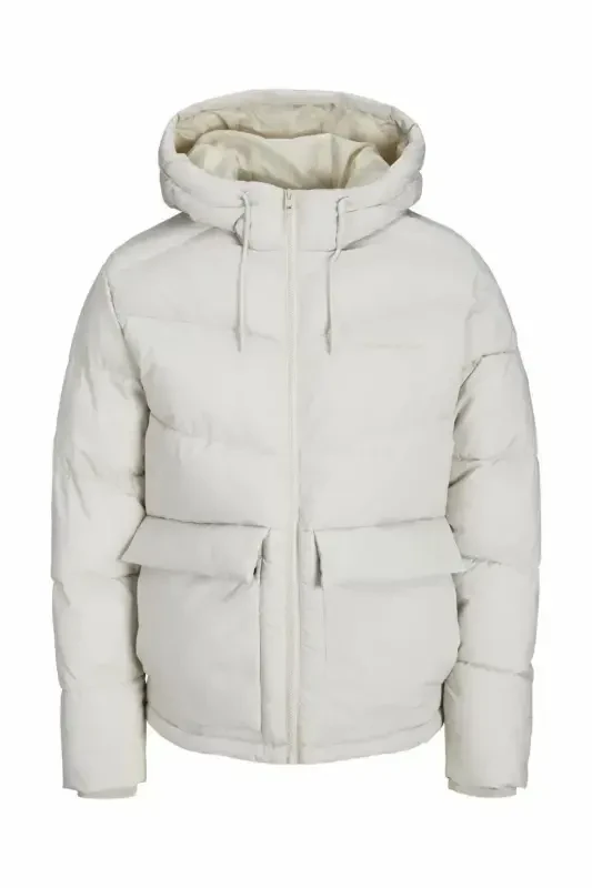 Jack & Jones Vesterbro Puffer, Erkaklar uchun bej rangli kaputli ko'ylagi - 3