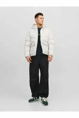 Jack & Jones Vesterbro Puffer, Erkaklar uchun bej rangli kaputli ko'ylagi - 4