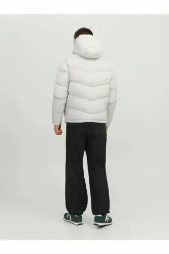 Jack & Jones Vesterbro Puffer, Men's Beige Hooded Jacket - JACK & JONES (1)