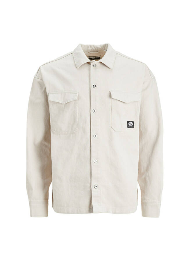 Jack & Jones Wide Fit Cream Men's Shirt - 1