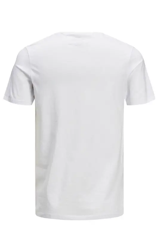 JACK JONES Yazılı Erkek Bisiklet Yaka Tişört 12151955 - WHITE - 8